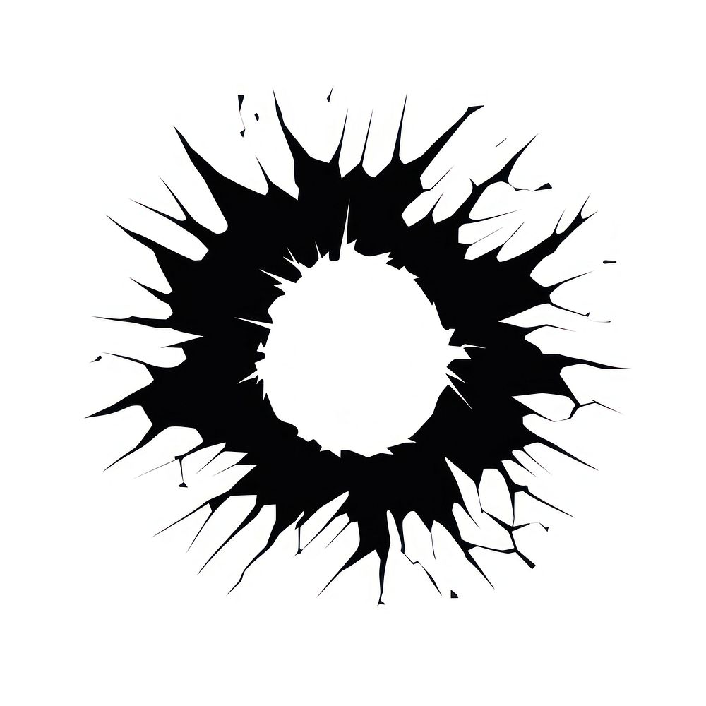 Bullet hole illustration abstract circular.