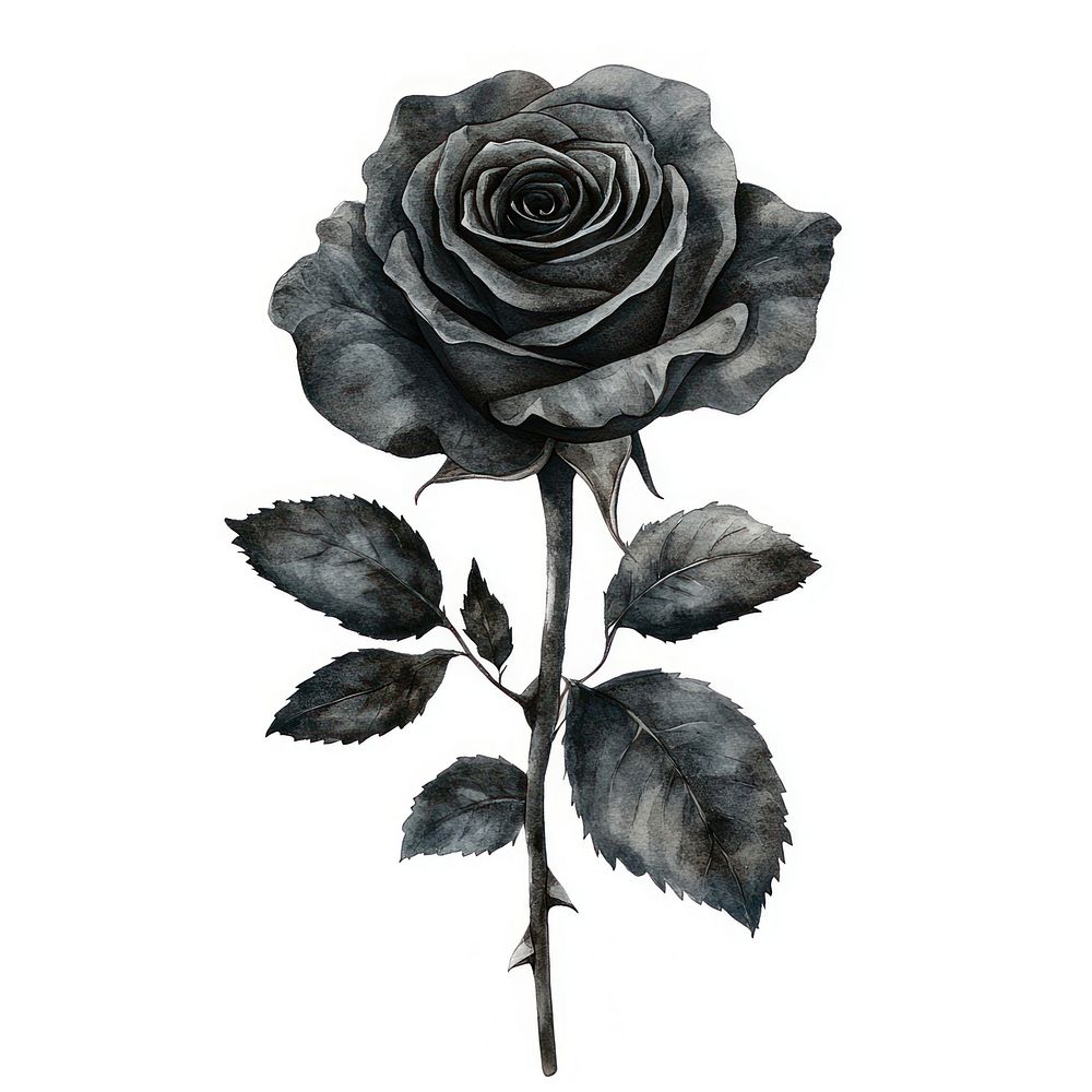 Rose art illustration drawing.