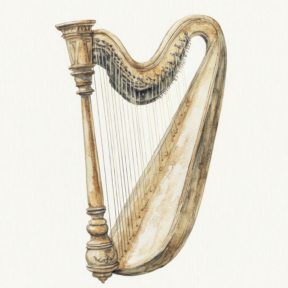 An ancient greek music instrument harp musical instrument.