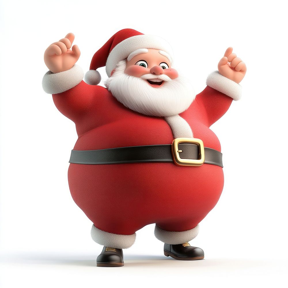 A Happy Santa Claus dancing illustration christmas character.