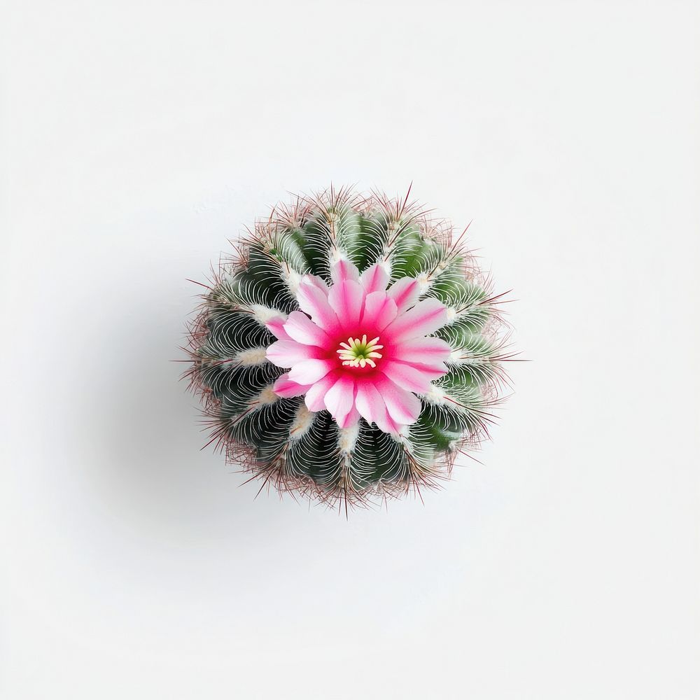 An isolated cactus with pink bloom photography plant view.