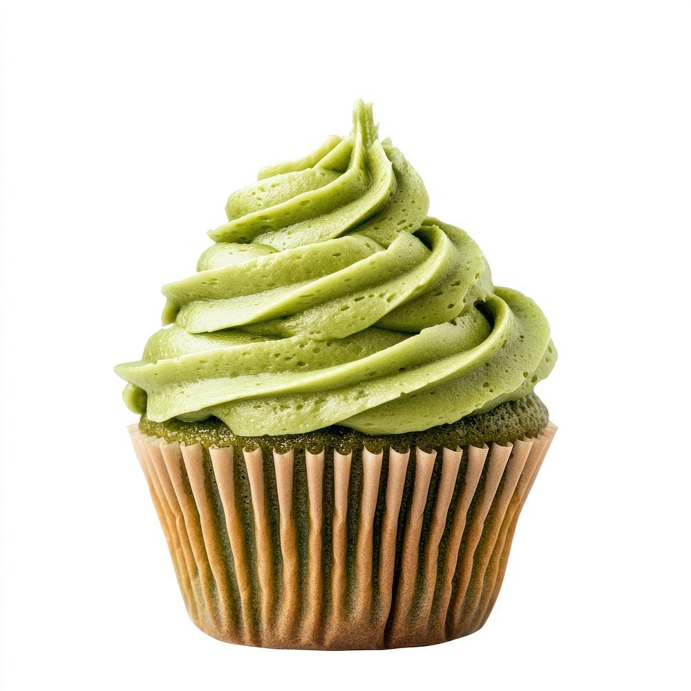 An isolated greentea cupcake dessert photography food.