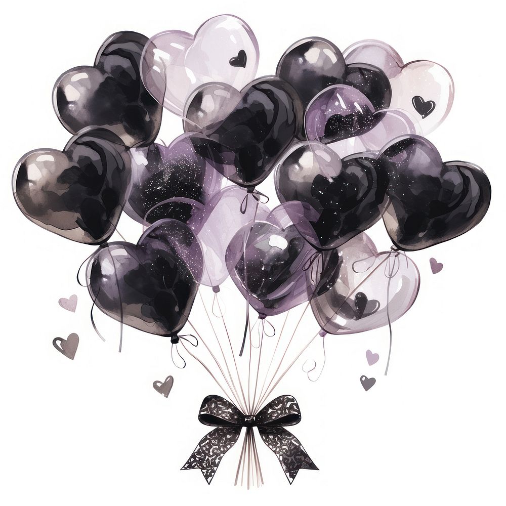 Coquette heart balloon bouquet balloons romantic ribbons.