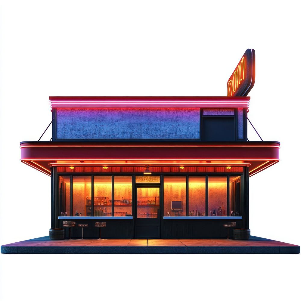 Architecture restaurant building diner.