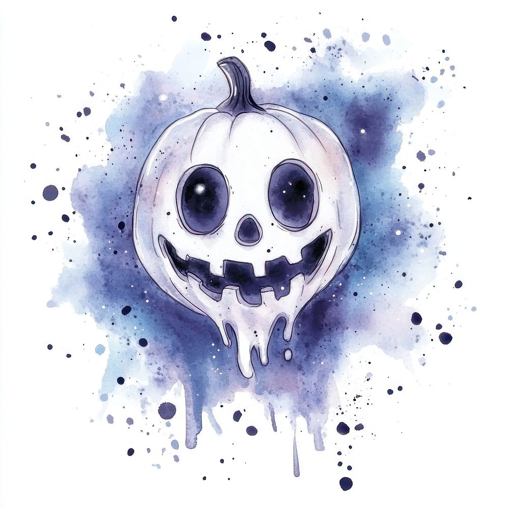 Halloween in Watercolor style watercolor art illustration.