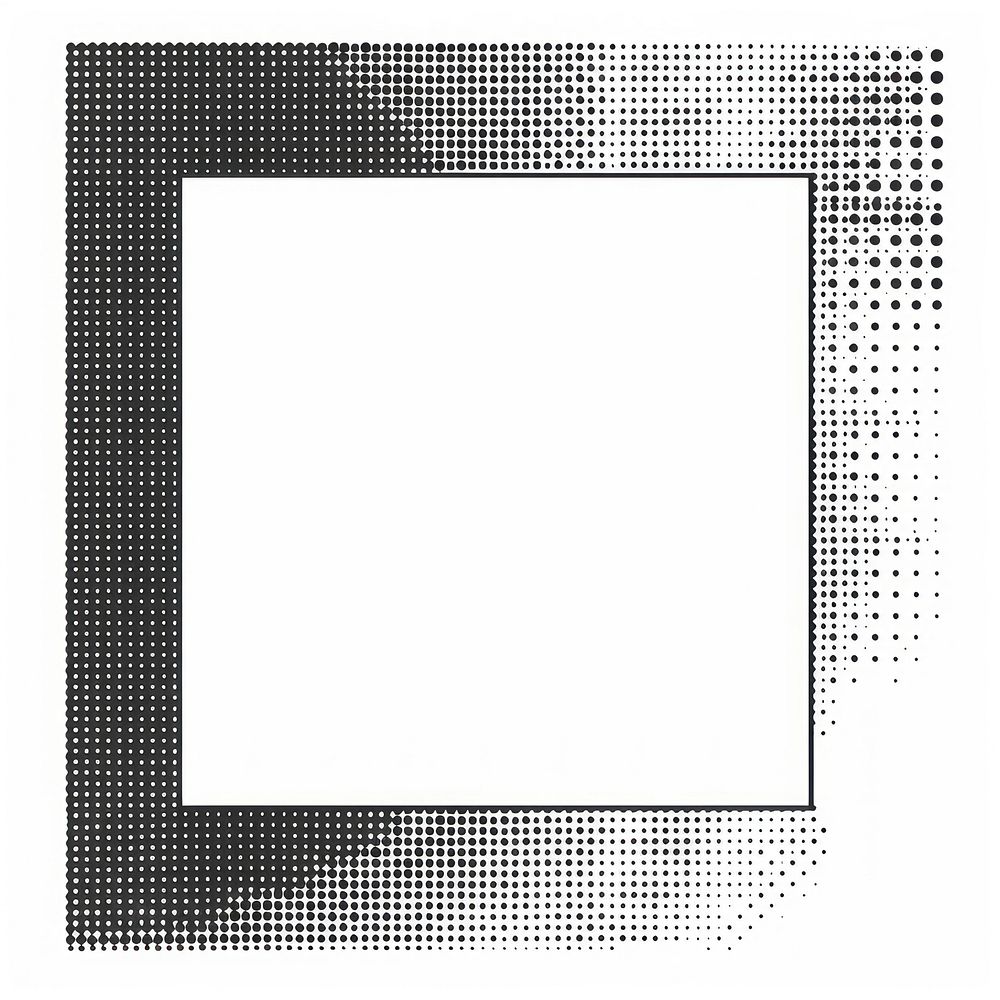 Frame icon halftone text illustration.