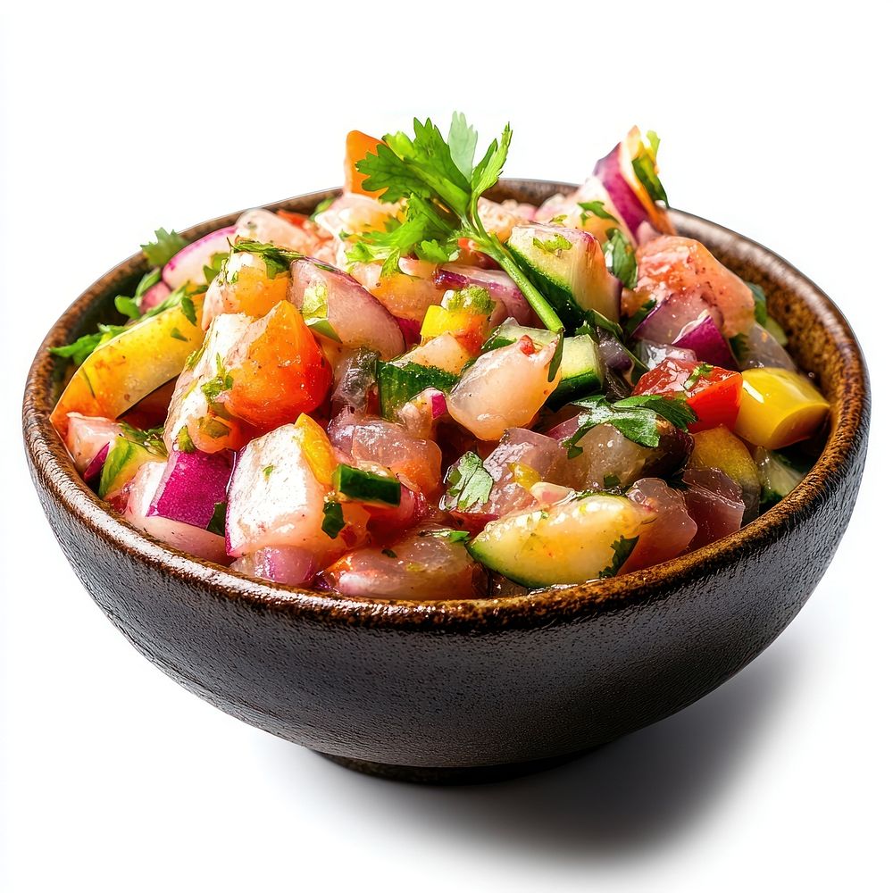 Ceviche fresh food bowl.