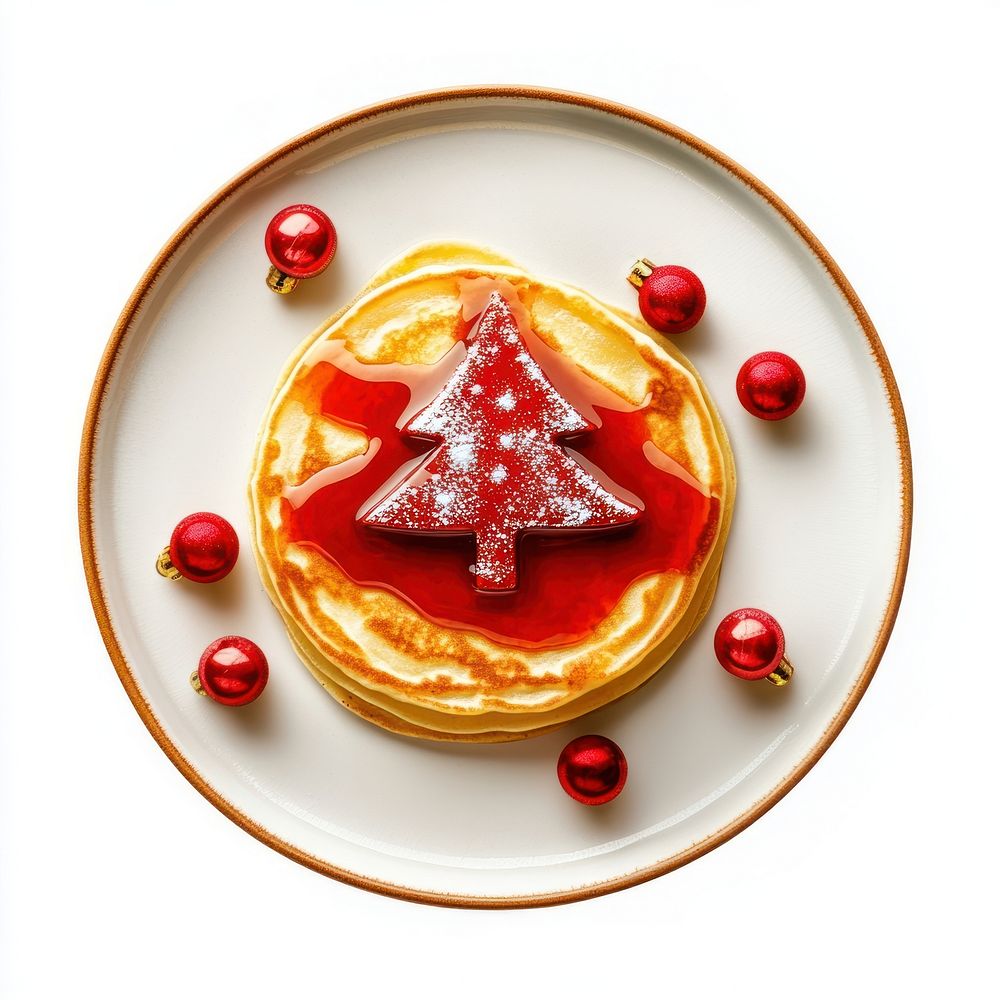 A Christmas pancake pancakes food decorations.