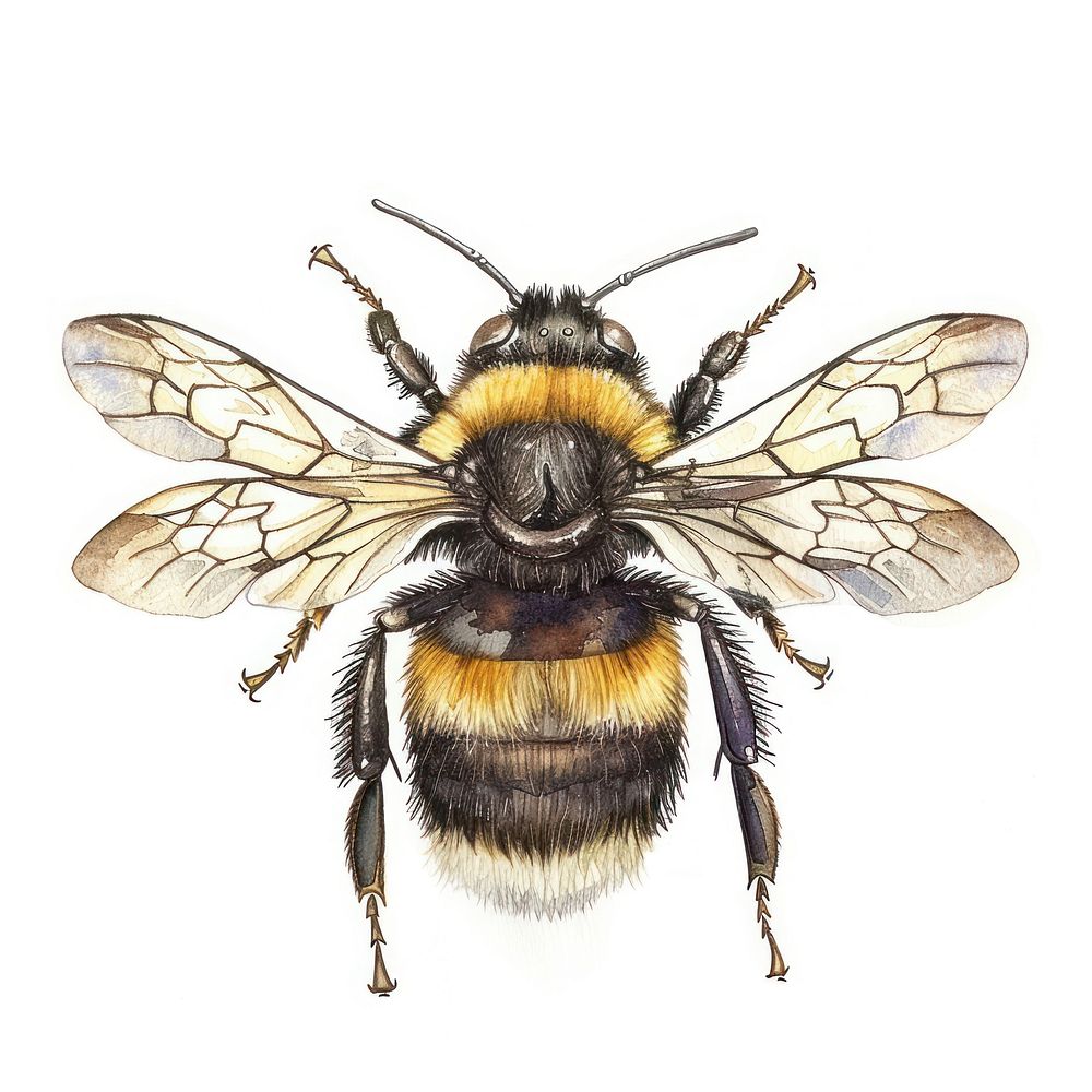 A Bee bee illustration watercolor.