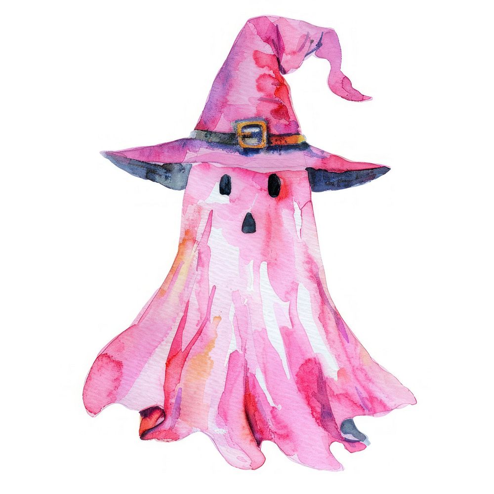 Hat illustration watercolor halloween.