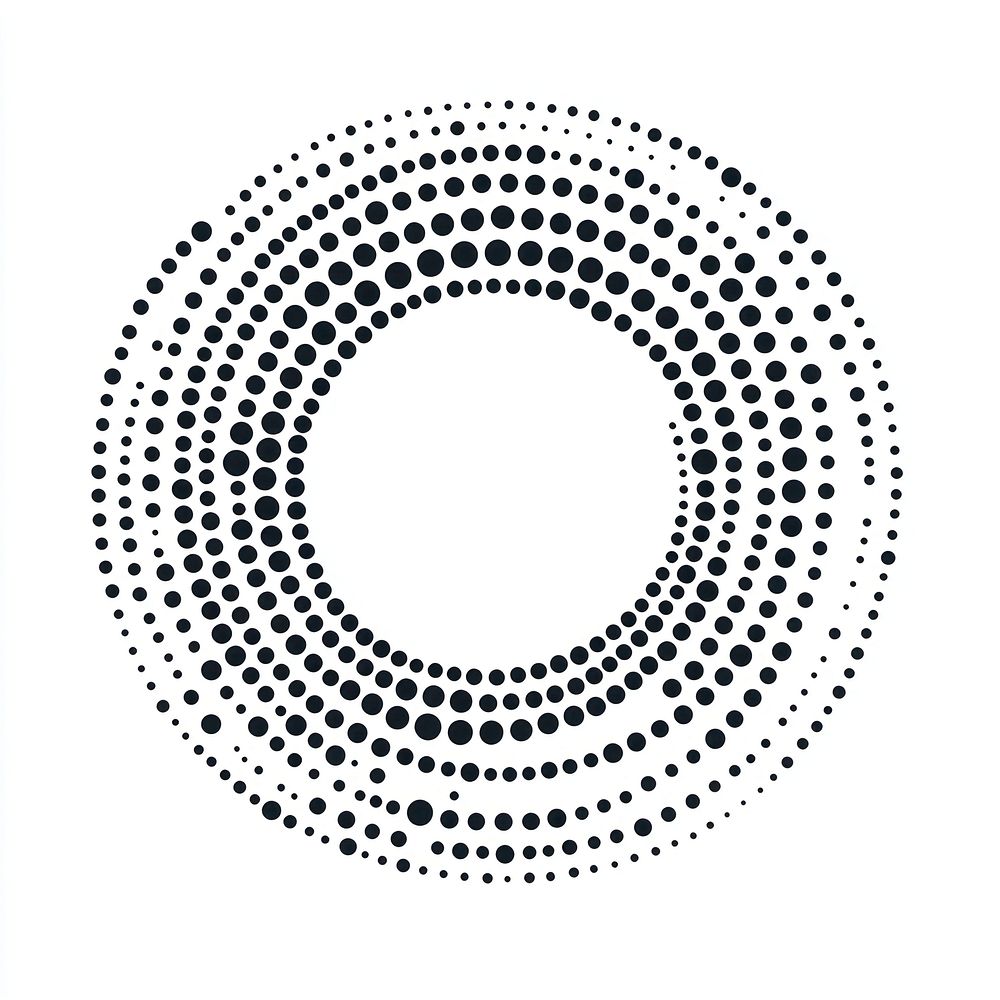 Dot circle pattern circles white.