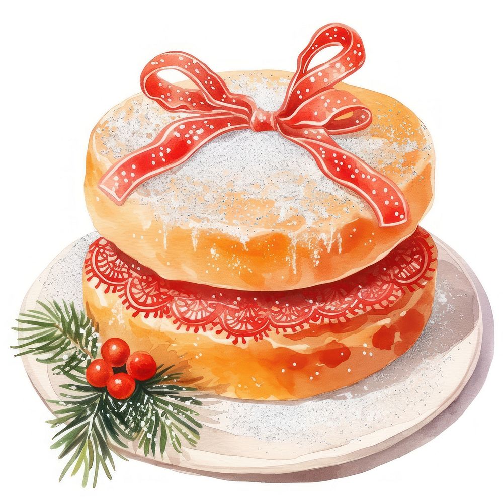 Cake christmas dessert ribbon.