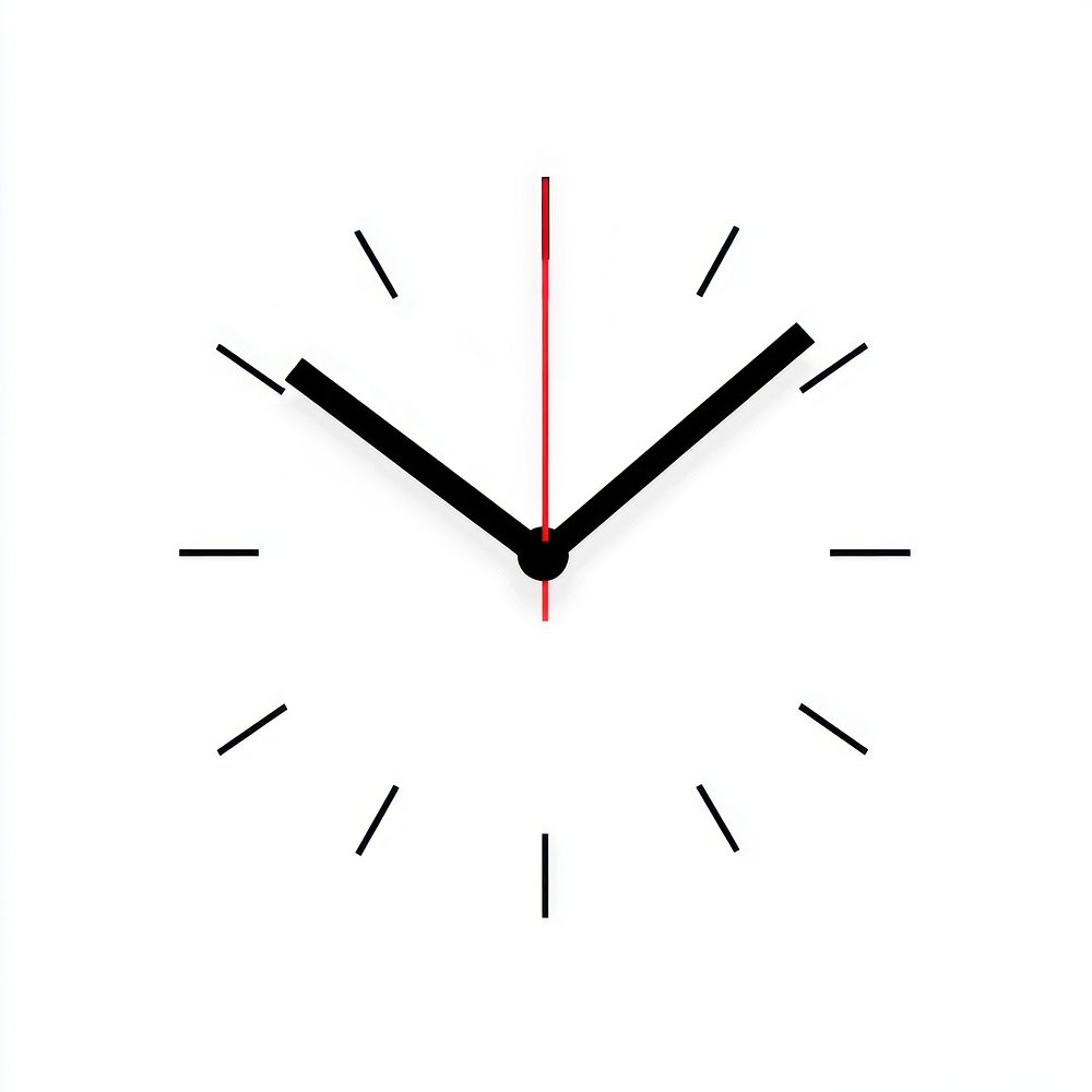 Illustration of the clock hands minimalist design second.