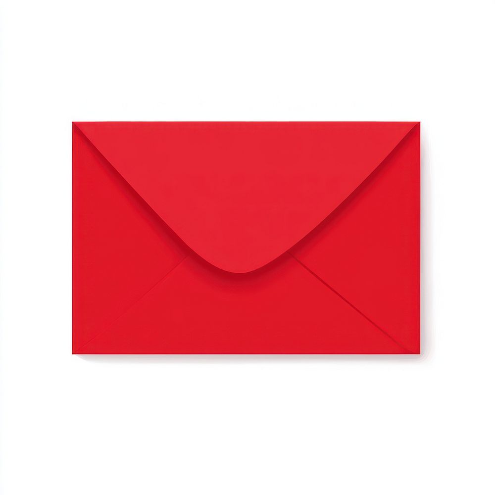 Red envelope mail transparent stationery.