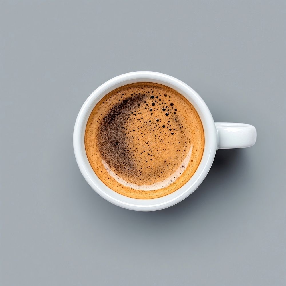 An isolated white cup mug of americano coffee drink photography beverage.