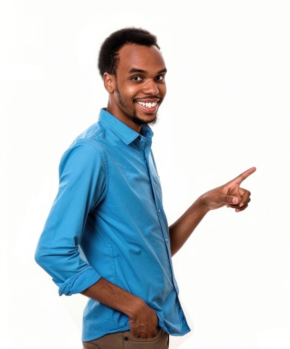 Man in a blue shirt background clothing portrait.