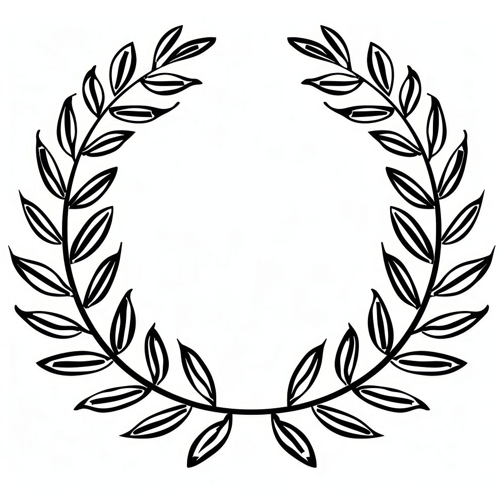 Laurel wreath vector design black.