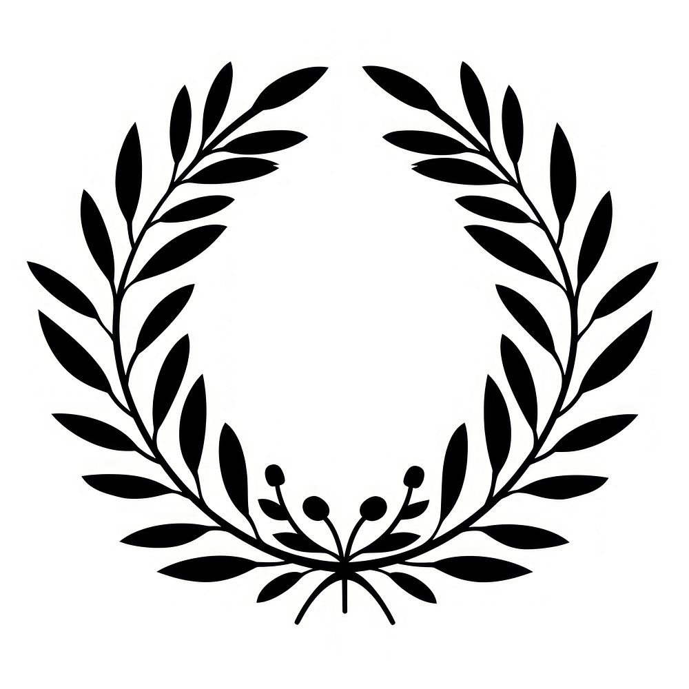 Laurel wreath design vector black.