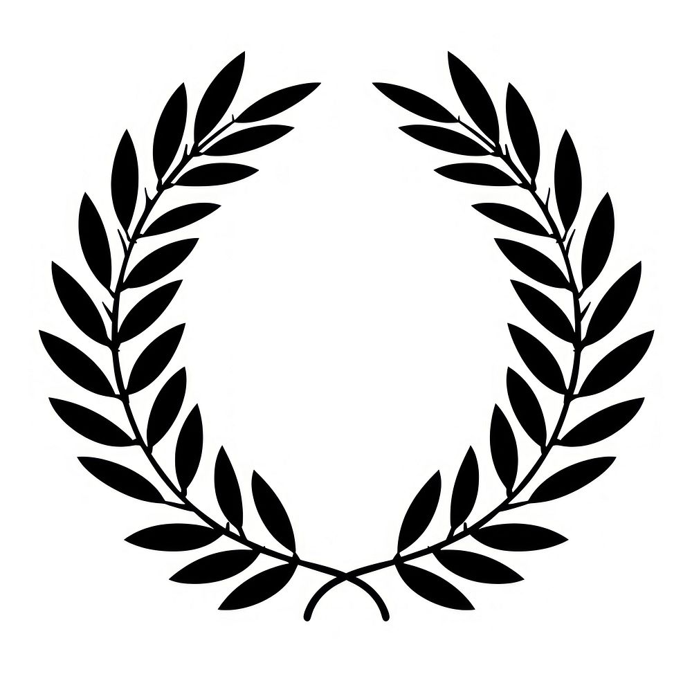 Laurel wreath elegant symbol vector.