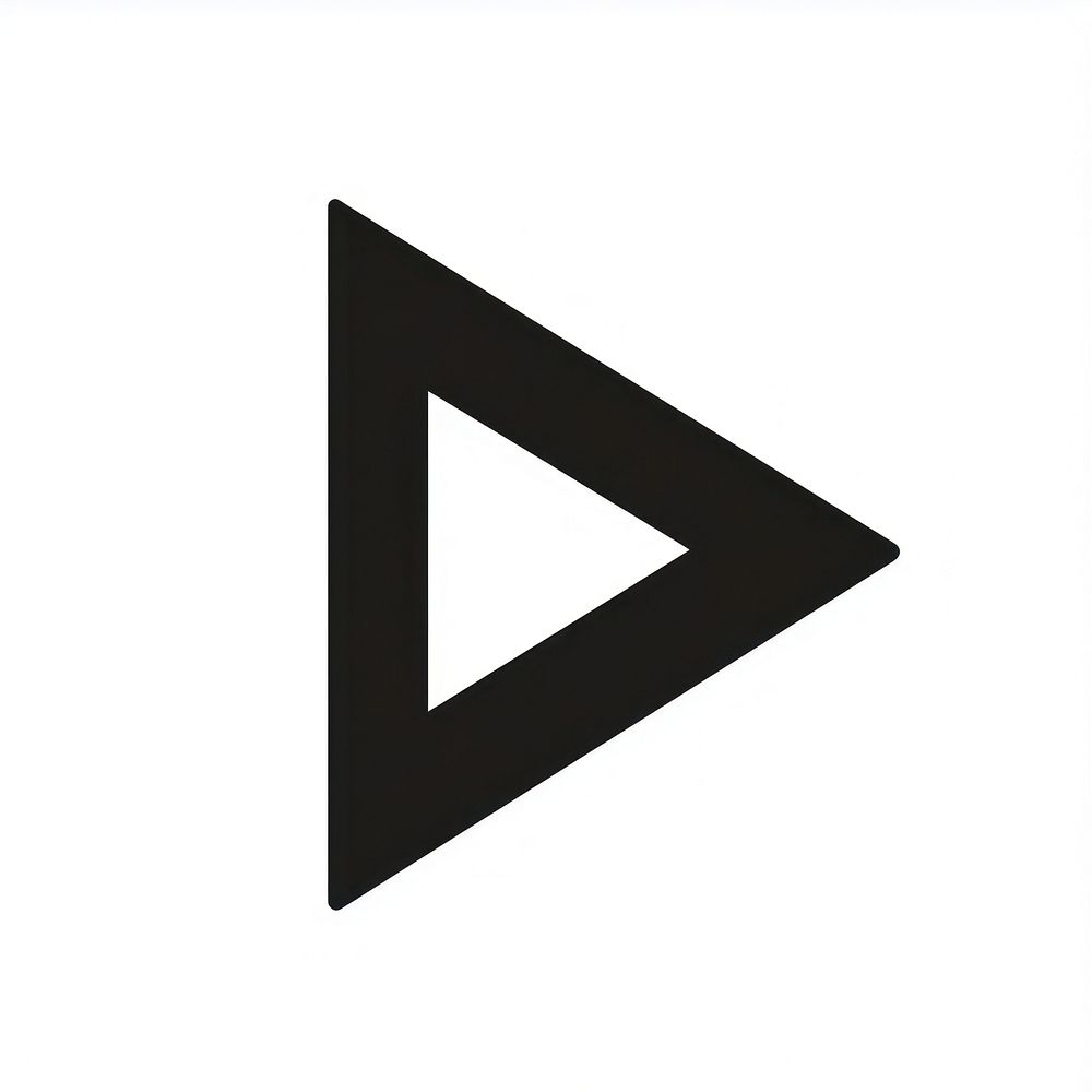 Black triangle arrow graphic icon blackboard minimalist.