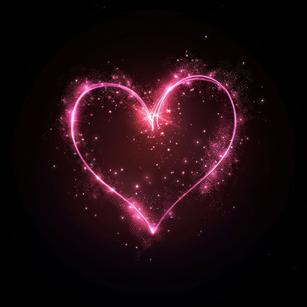 Heartedshape outlines light background sparkling romantic.