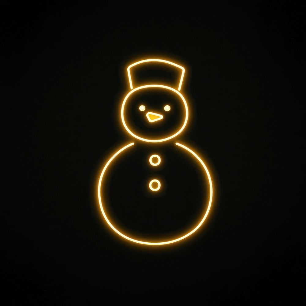 Simple snowman icon background christmas holiday.