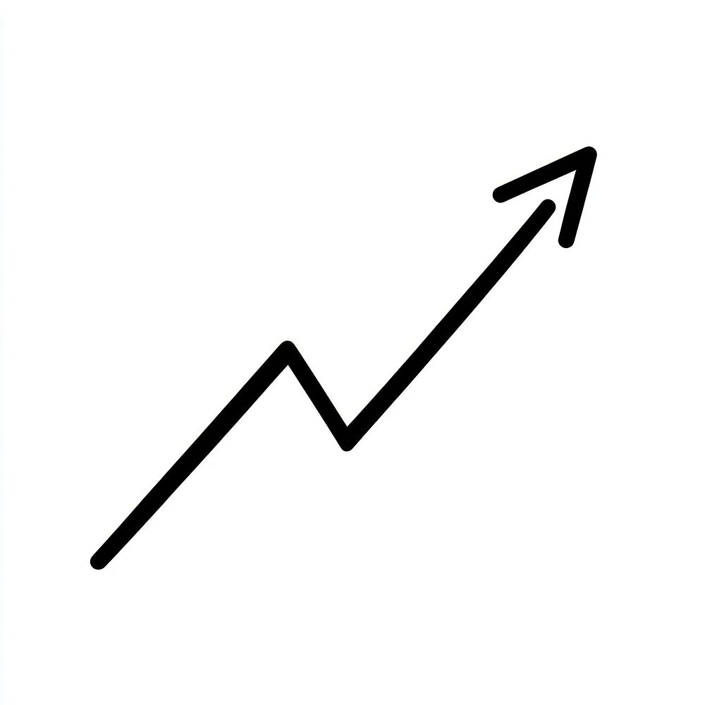 Arrow graph symbol handwriting performance.