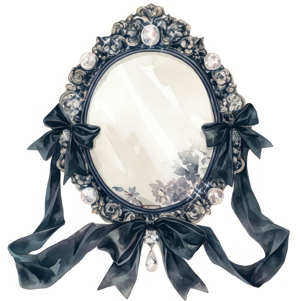 Black coquette mirror ribbons style | Free Photo Illustration - rawpixel
