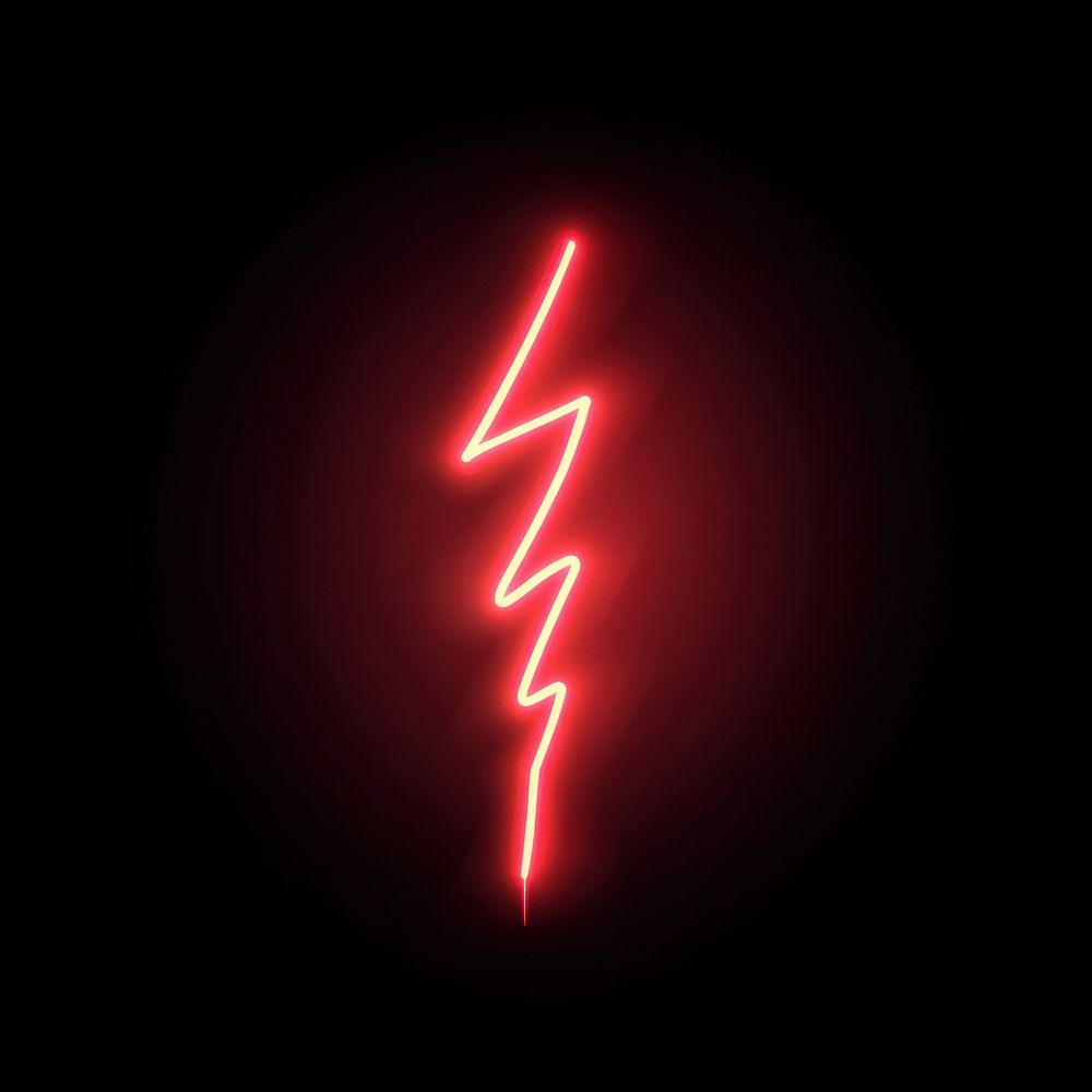 Lightning neon illustration background.