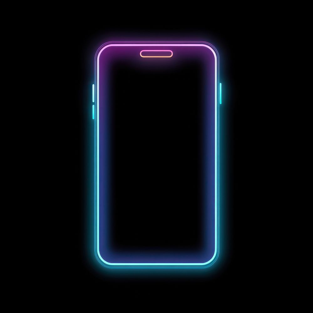 Phone neon illustration futuristic.