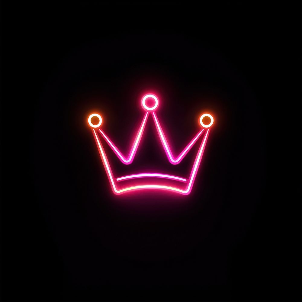 Crown light neon illustration.