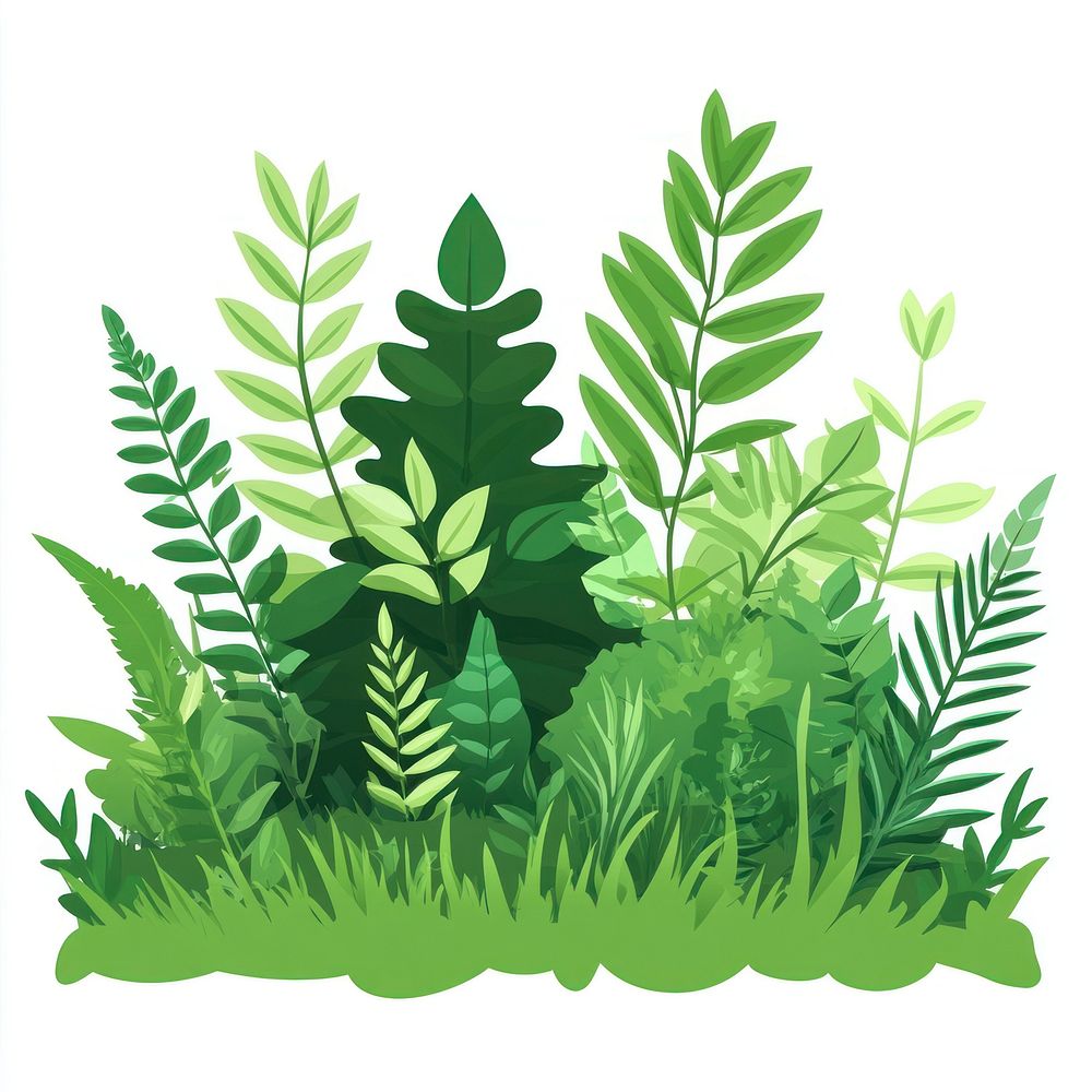 Green foliage art illustration nature.