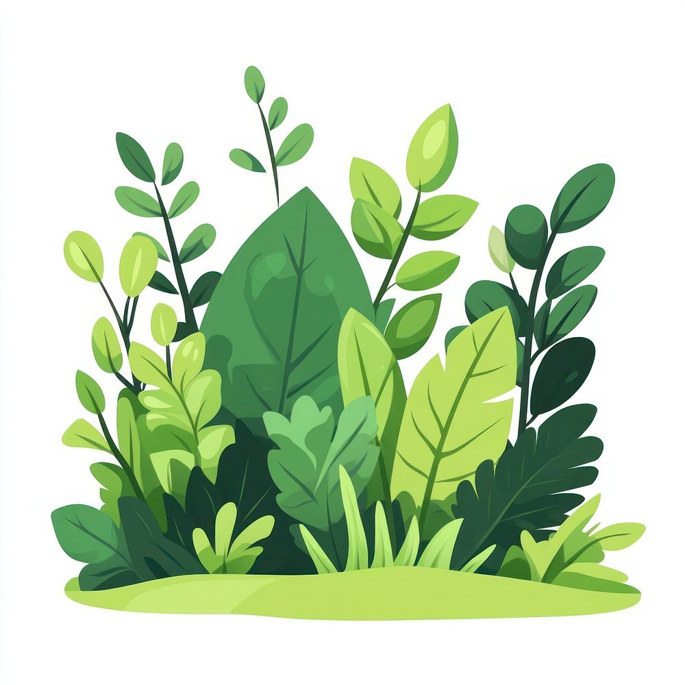 Green foliage art illustration nature.