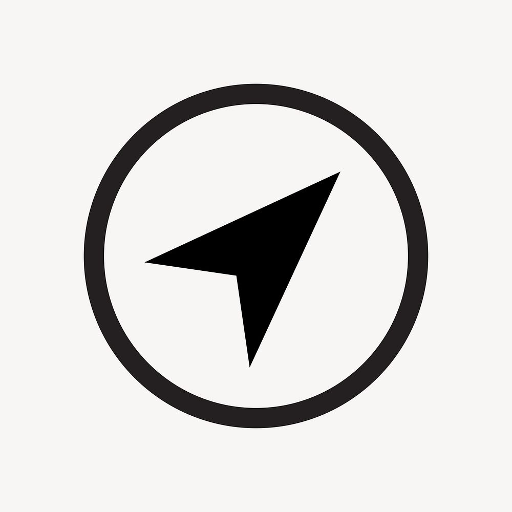 Minimalist compass arrow icon design illustration