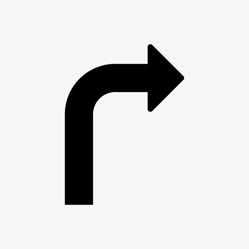 Right turn arrow sign illustration | Free Vector Illustration - rawpixel