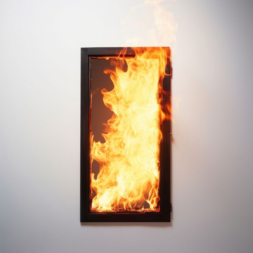 Photography of a Burning Door Frame fire fireplace burning.