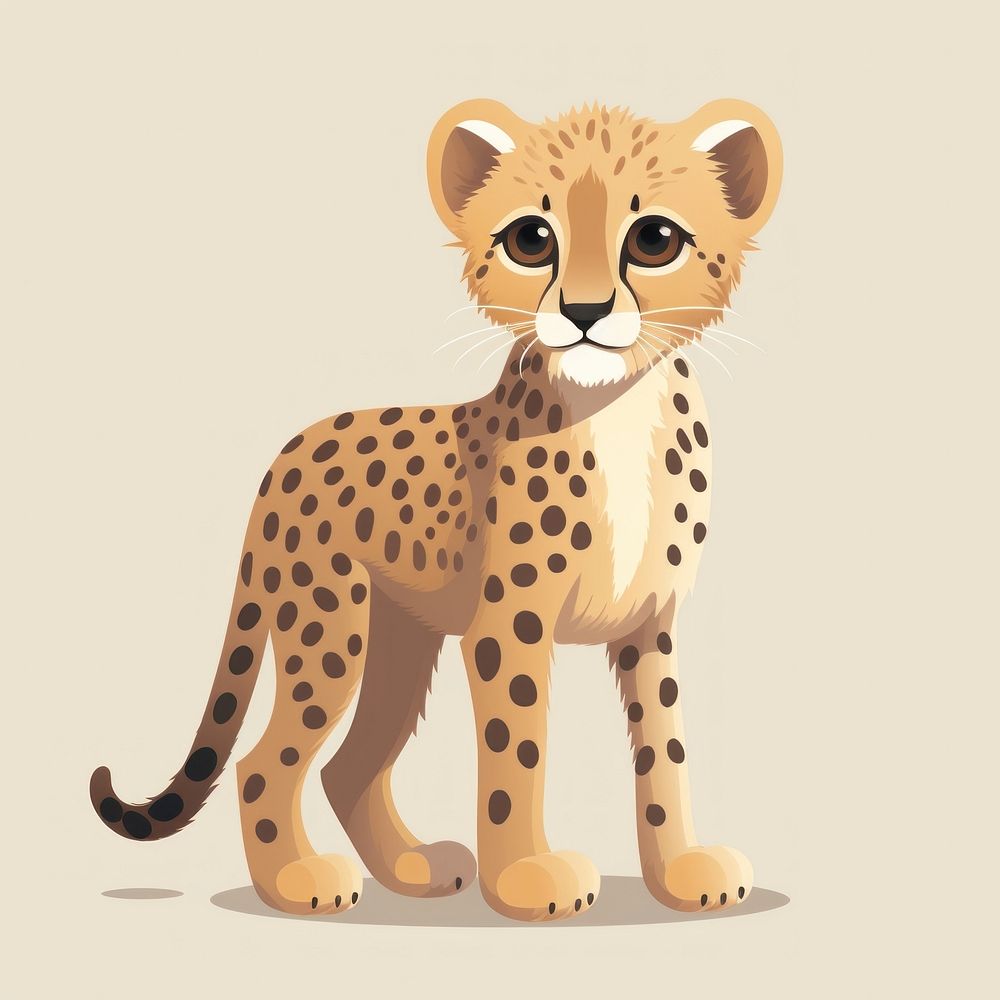 Cheetah cub wildlife leopard animal. AI generated Image by rawpixel.