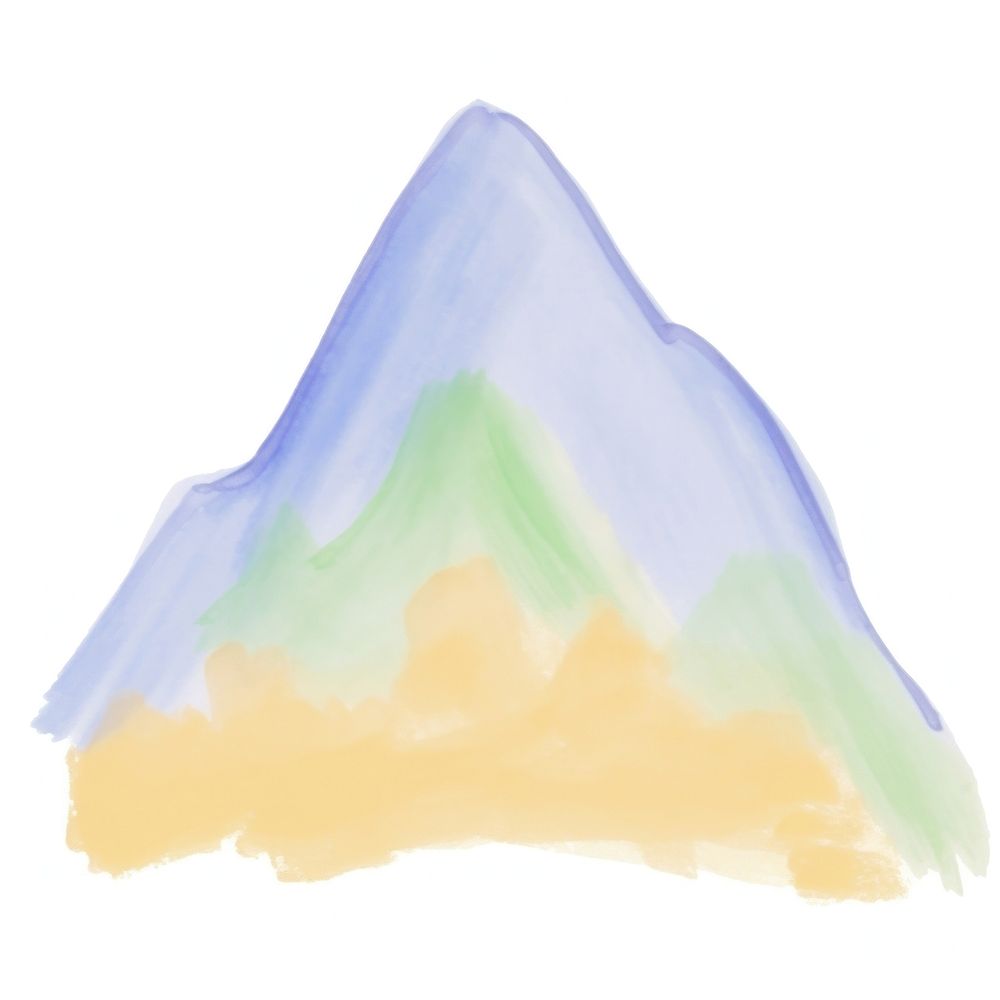 Pastel mountain nature white background landscape. AI generated Image by rawpixel.