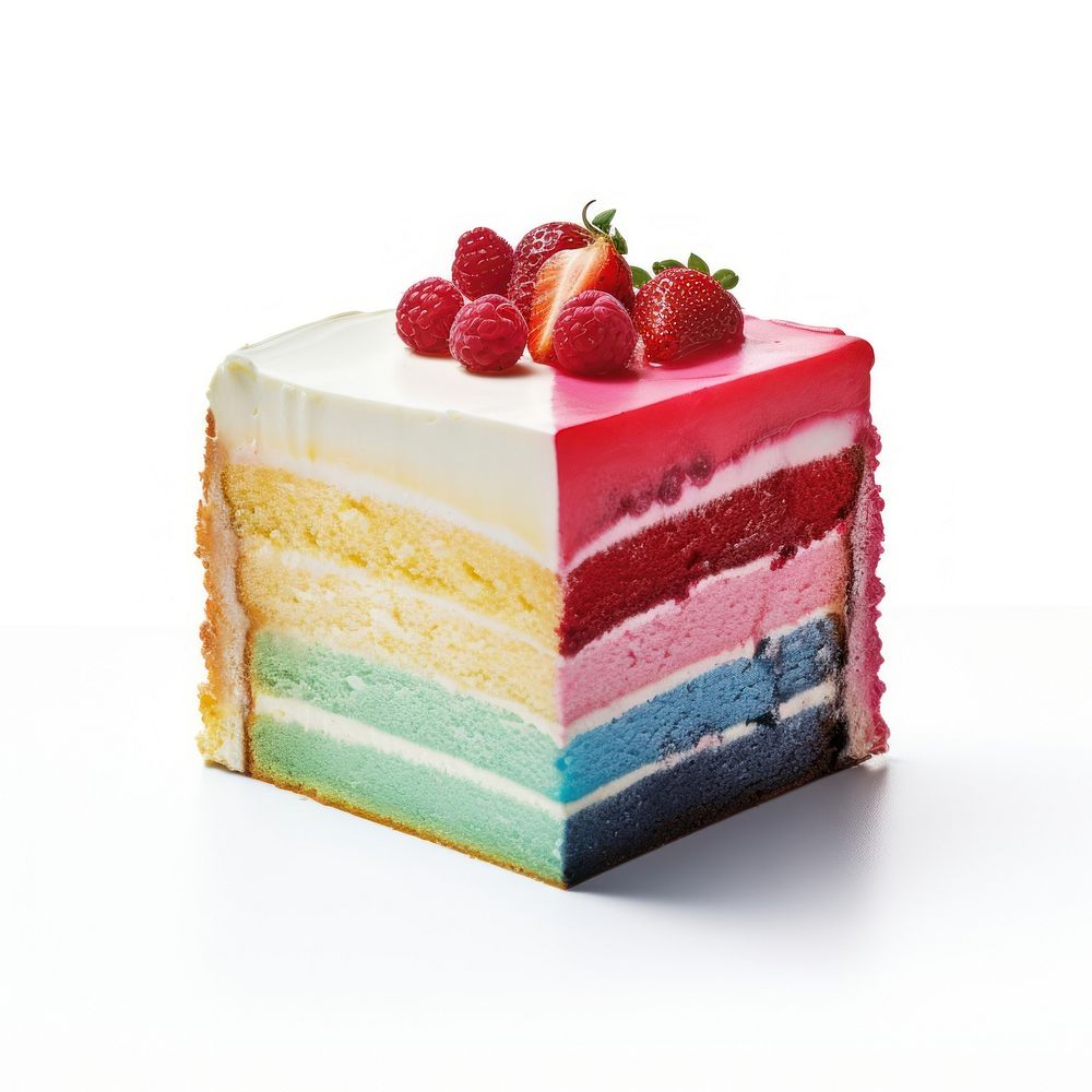 Birthday Cake cake strawberry raspberry. AI generated Image by rawpixel.
