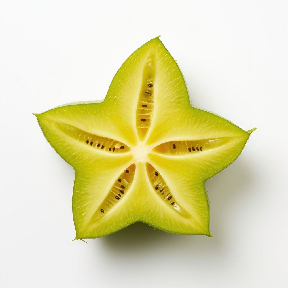 Starfruit plant food white background. AI generated Image by rawpixel.