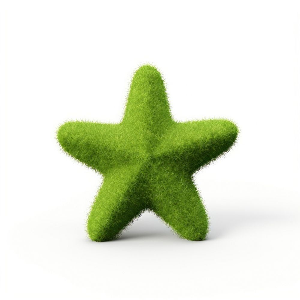 Star icon green plant white background. AI generated Image by rawpixel.