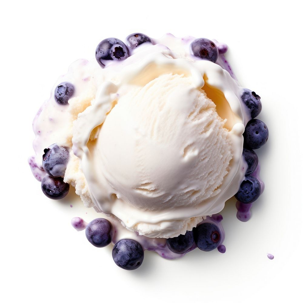 Blueberry blueberry cream dessert. AI generated Image by rawpixel.