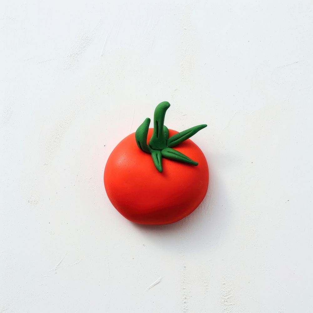 Plasticine of tomato vegetable plant food.