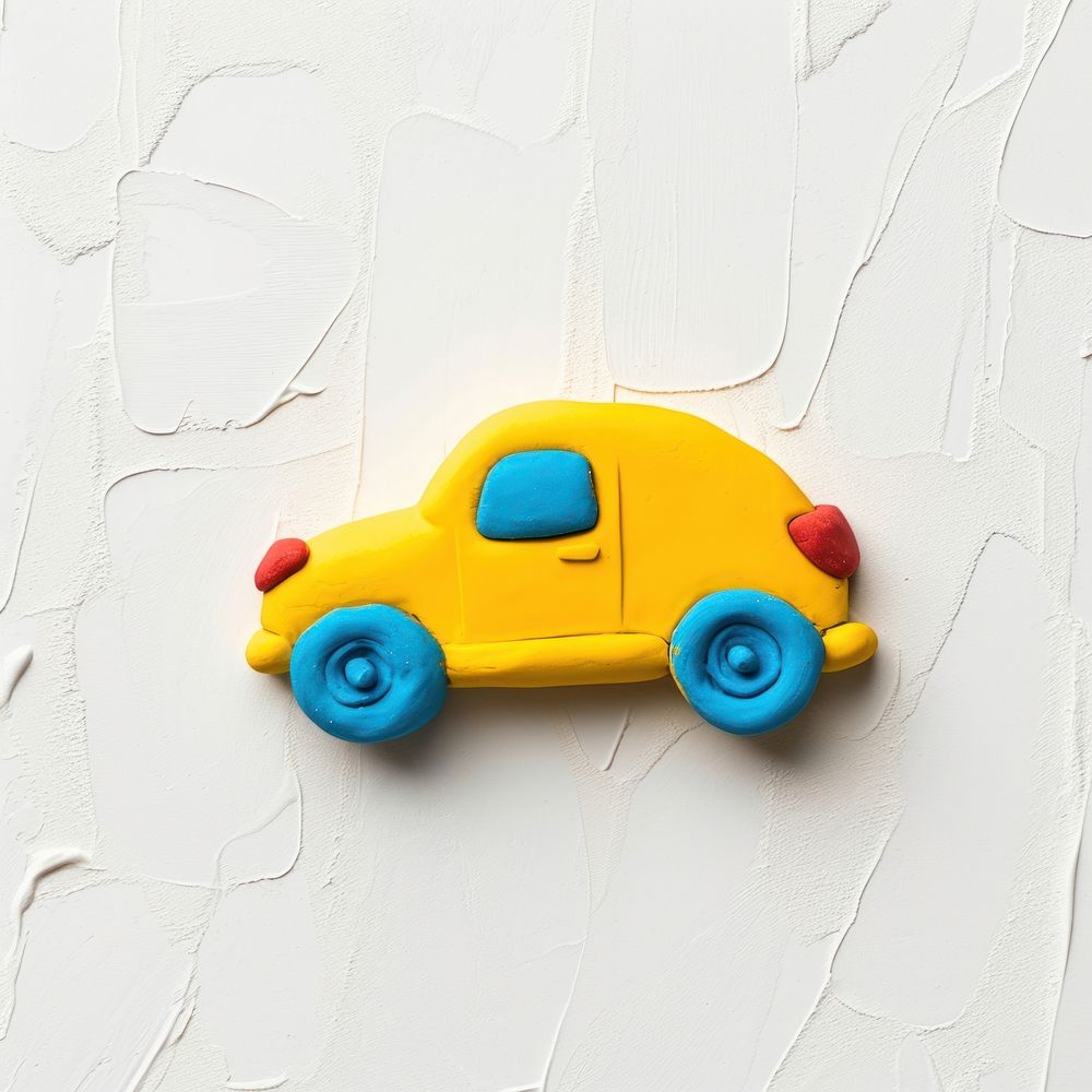 Plasticine of toy car vehicle representation transportation.