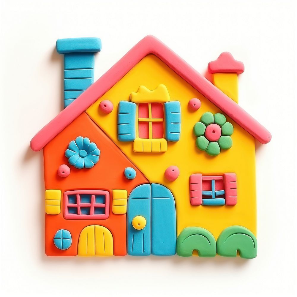 Plasticine of house representation confectionery architecture.