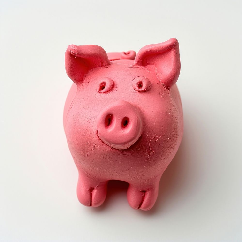 Plasticine of piggy bank mammal representation investment.