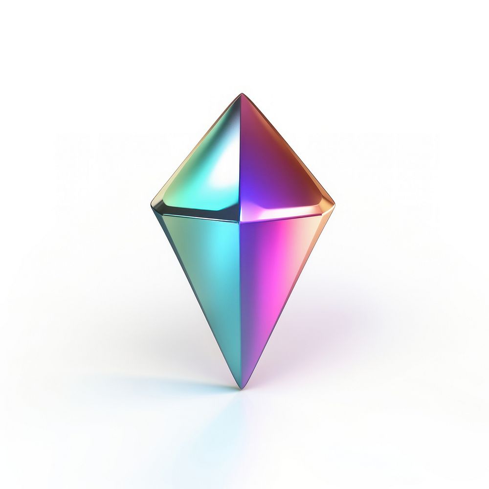 Metal cursor icon iridescent toy white background simplicity.