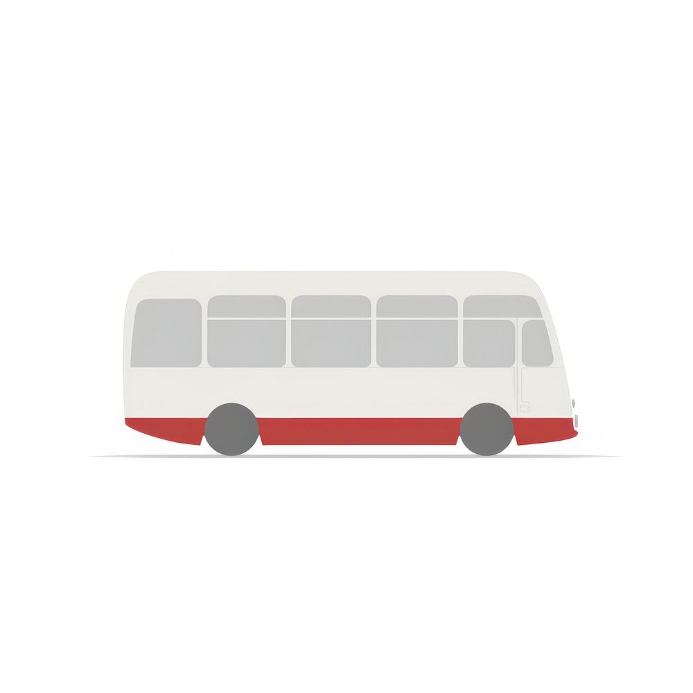 Bus car vehicle white background. AI generated Image by rawpixel.