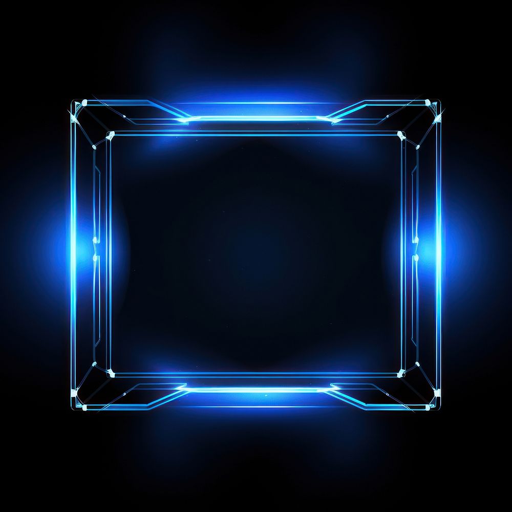 Abstract frame light technology blue.