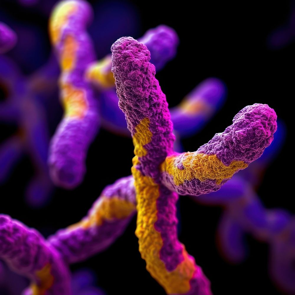 Chromosomes purple biology nature.